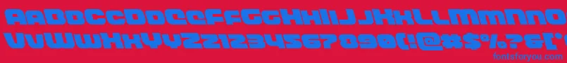 frontrunnerleft Font – Blue Fonts on Red Background