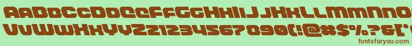 frontrunnerleft Font – Brown Fonts on Green Background
