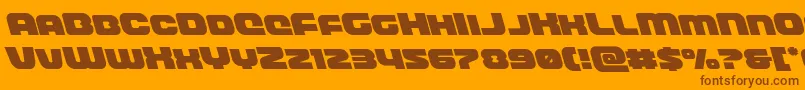 frontrunnerleft Font – Brown Fonts on Orange Background
