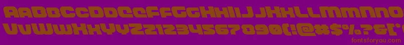 frontrunnerleft-fontti – ruskeat fontit violetilla taustalla