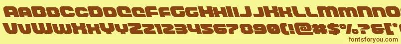 frontrunnerleft Font – Brown Fonts on Yellow Background