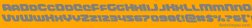 frontrunnerleft Font – Gray Fonts on Orange Background