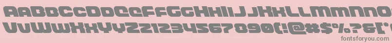 frontrunnerleft Font – Gray Fonts on Pink Background