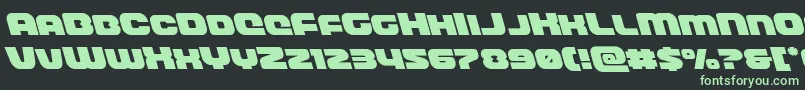 frontrunnerleft Font – Green Fonts on Black Background