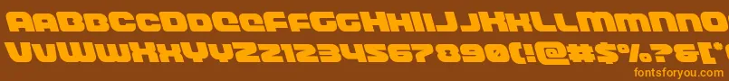 frontrunnerleft Font – Orange Fonts on Brown Background