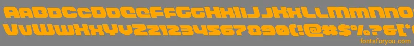 frontrunnerleft Font – Orange Fonts on Gray Background
