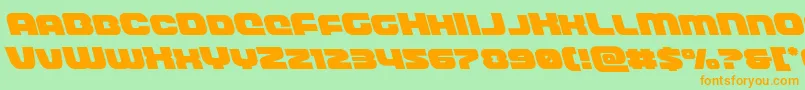 frontrunnerleft Font – Orange Fonts on Green Background
