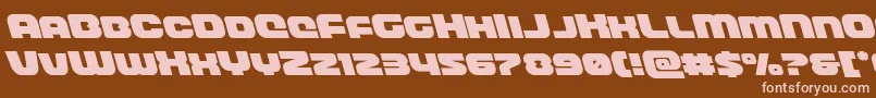 frontrunnerleft Font – Pink Fonts on Brown Background