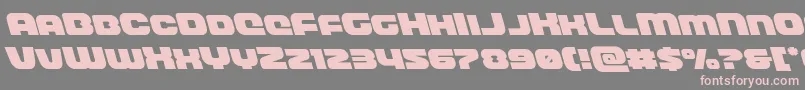 フォントfrontrunnerleft – 灰色の背景にピンクのフォント