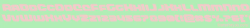 frontrunnerleft-fontti – vaaleanpunaiset fontit vihreällä taustalla