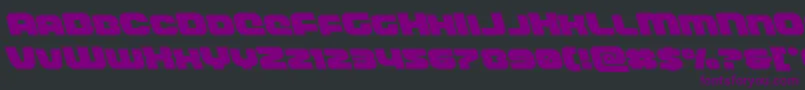 フォントfrontrunnerleft – 黒い背景に紫のフォント