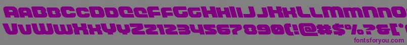 フォントfrontrunnerleft – 紫色のフォント、灰色の背景