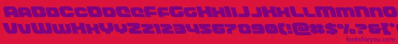 frontrunnerleft Font – Purple Fonts on Red Background