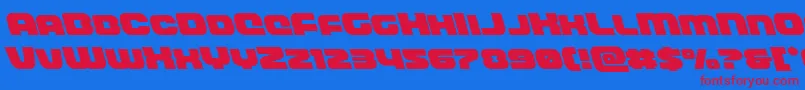 frontrunnerleft-fontti – punaiset fontit sinisellä taustalla