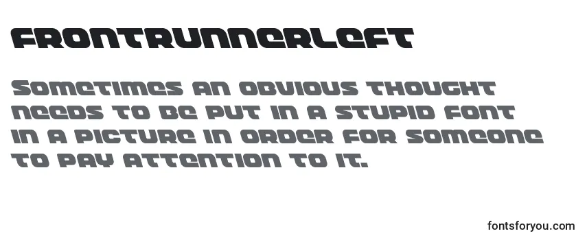 Review of the Frontrunnerleft Font