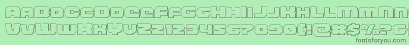 frontrunnerout Font – Gray Fonts on Green Background