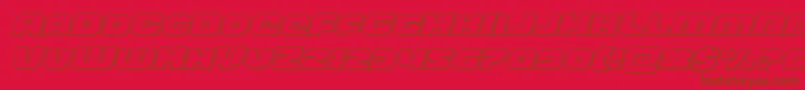 frontrunneroutital Font – Brown Fonts on Red Background