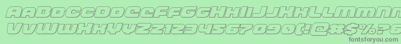 Шрифт frontrunneroutital – серые шрифты на зелёном фоне