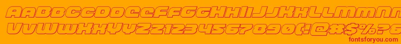 frontrunneroutital Font – Red Fonts on Orange Background