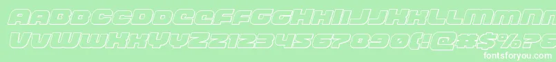 frontrunneroutital Font – White Fonts on Green Background