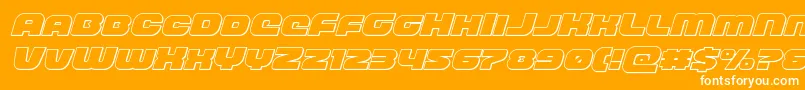 frontrunneroutital Font – White Fonts on Orange Background