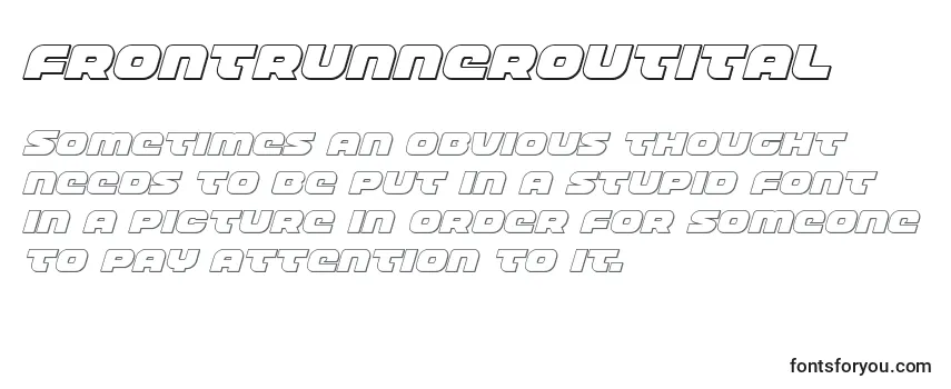 Review of the Frontrunneroutital Font