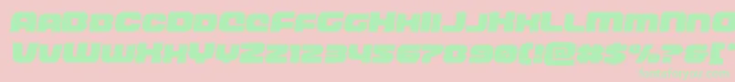 frontrunnersemital Font – Green Fonts on Pink Background