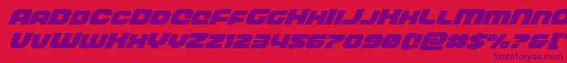 frontrunnersuperital Font – Purple Fonts on Red Background