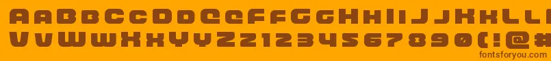 frontrunnertitle Font – Brown Fonts on Orange Background
