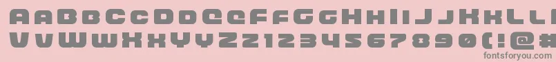 フォントfrontrunnertitle – ピンクの背景に灰色の文字