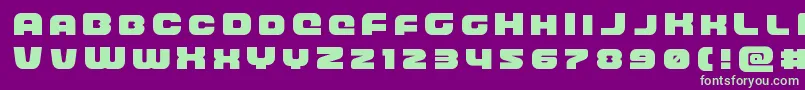 frontrunnertitle Font – Green Fonts on Purple Background
