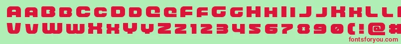 frontrunnertitle Font – Red Fonts on Green Background