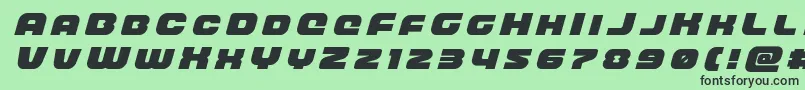 frontrunnertitleital Font – Black Fonts on Green Background