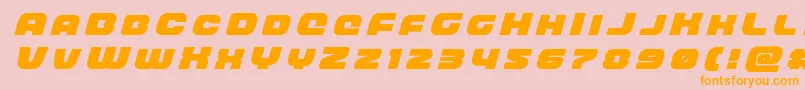 frontrunnertitleital Font – Orange Fonts on Pink Background