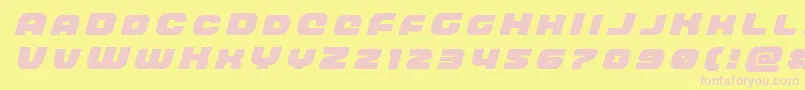 frontrunnertitleital Font – Pink Fonts on Yellow Background