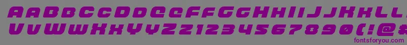 frontrunnertitleital Font – Purple Fonts on Gray Background