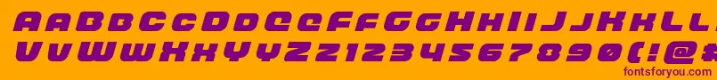 frontrunnertitleital Font – Purple Fonts on Orange Background