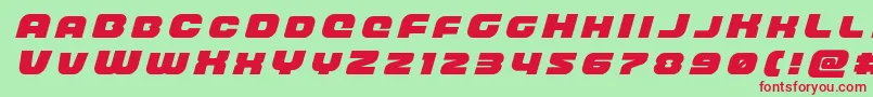 frontrunnertitleital Font – Red Fonts on Green Background