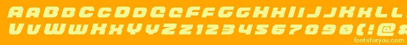 frontrunnertitleital Font – Yellow Fonts on Orange Background