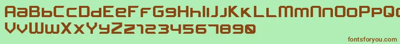 Шрифт FROSTBITE Narrow Bold – коричневые шрифты на зелёном фоне