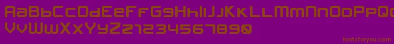 フォントFROSTBITE Narrow Bold – 紫色の背景に茶色のフォント