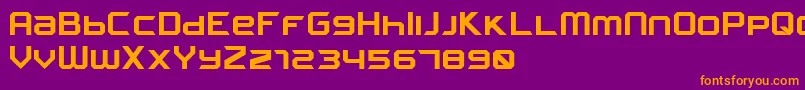 FROSTBITE Narrow Bold Font – Orange Fonts on Purple Background