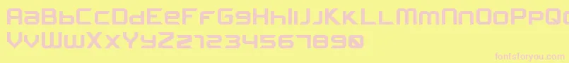 FROSTBITE Narrow Bold Font – Pink Fonts on Yellow Background