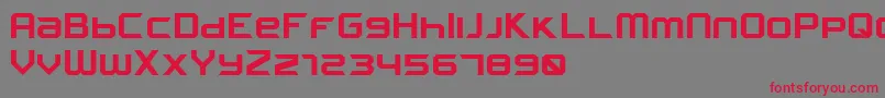 FROSTBITE Narrow Bold-Schriftart – Rote Schriften auf grauem Hintergrund