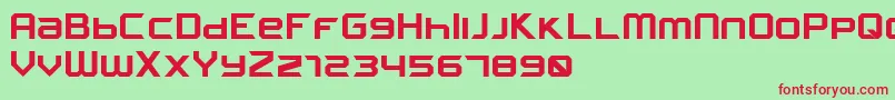 フォントFROSTBITE Narrow Bold – 赤い文字の緑の背景