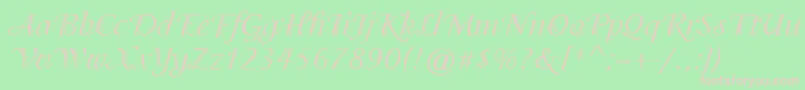 ItcIsadoraRegular Font – Pink Fonts on Green Background