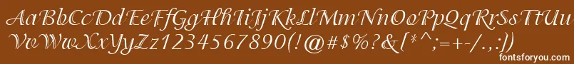 ItcIsadoraRegular Font – White Fonts on Brown Background