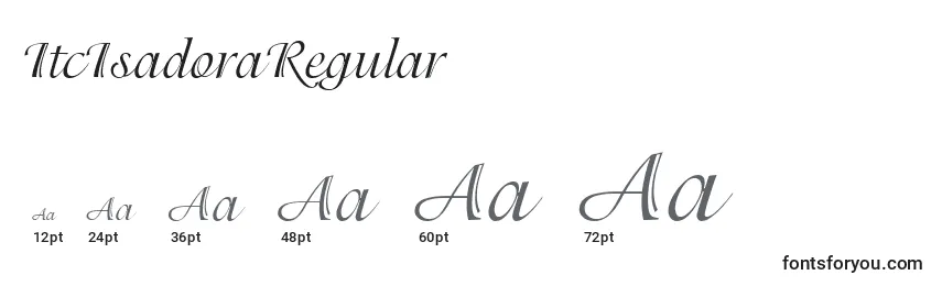 ItcIsadoraRegular Font Sizes