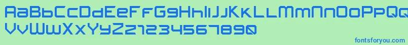 Шрифт FROSTBITE Narrow – синие шрифты на зелёном фоне