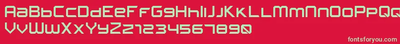 FROSTBITE Narrow-Schriftart – Grüne Schriften auf rotem Hintergrund